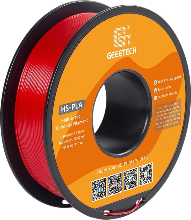 Geeetech HS-PLA, rot, Spule, 1.75mm, 1.00kg