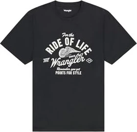 Wrangler Americana T-Shirt kurzarm faded black (Herren)
