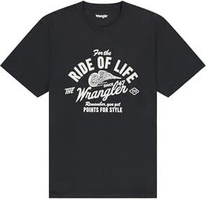 Wrangler Americana T-Shirt kurzarm faded black (Herren)