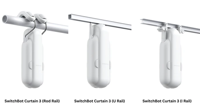 SwitchBot Curtain 3 "U Rail" weiß, für U-förmige Schienen, elektrischer Vorhangmotor