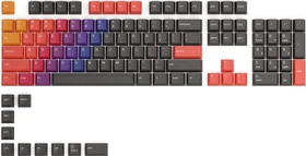Glorious GPBT Keycaps, Kunststoff (PBT), Celestial Fire, rot/violett/orange/blau/schwarz, 114 Tasten (104+10), ANSI-US