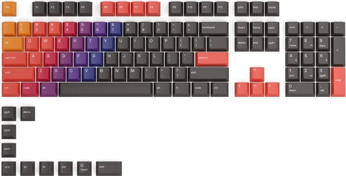 Glorious GPBT Keycaps, PBT Keycap Set, US