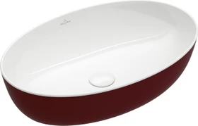 Villeroy & Boch Artis Aufsatzwaschbecken 610x410x130mm, ohne Hahnloch, ohne Überlauf, bordeaux