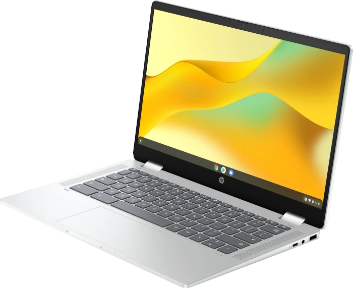 HP Chromebook x360 14b-cd0213ng, Glacier Silver, N100, 4GB RAM, 128GB Flash, DE