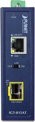 Planet IGT-815AT Industrial Gigabit Medienkonverter, 1x RJ-45, 1x SFP