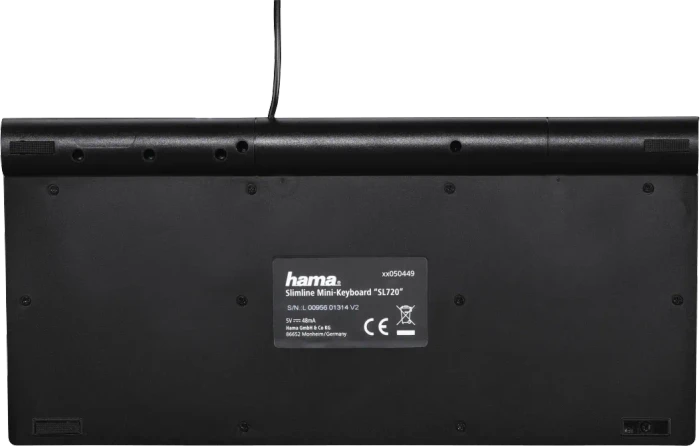 Hama SL720 Slimline Keyboard, USB, DE