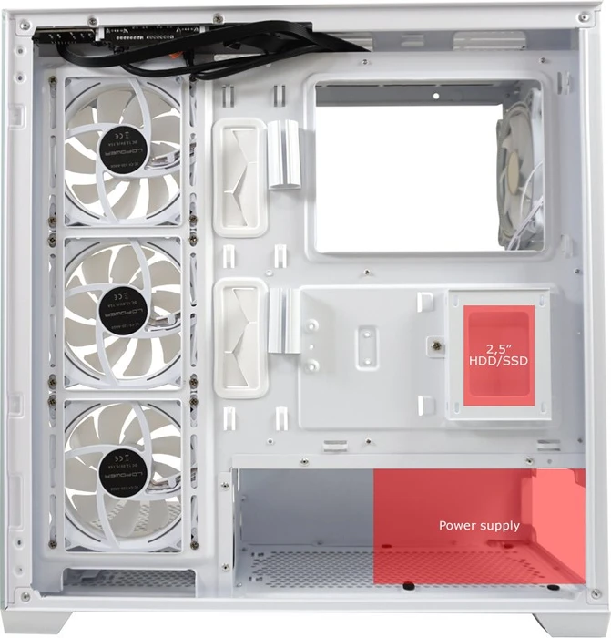 LC-Power Gaming 715W Seamless_Pale_X, weiß, Glasfenster