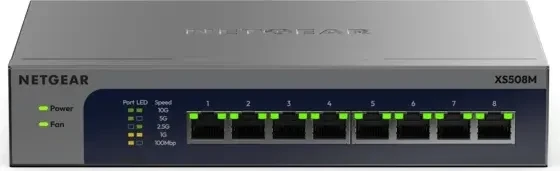 Netgear ProSAFE XS500M Desktop 10G Switch, 8x RJ-45
