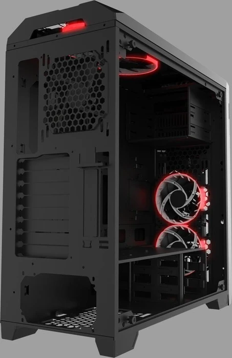 AZZA Storm 6000B, schwarz, Glasfenster