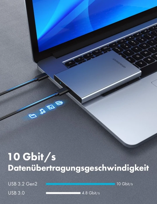 Graugear G-2501-AC-10G, 2.5", USB-C 3.1