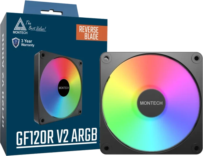 Montech GF120R V2 ARGB, schwarz, 120mm