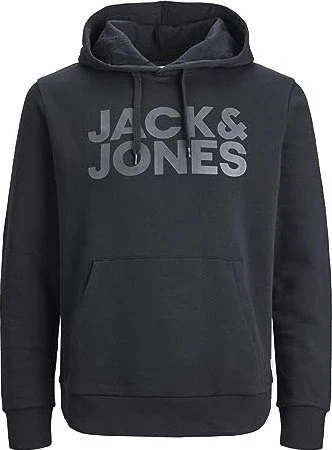 Jack & Jones Logo Hoodie schwarz (Herren)