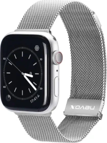 Nevox Milanaise-Armband für Apple Watch 42mm/44mm/45mm silber