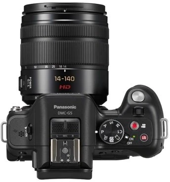 Panasonic Lumix DMC-G5 schwarz mit Objektiv Lumix G Vario 14-140mm 3.5-5.6 ASPH OIS