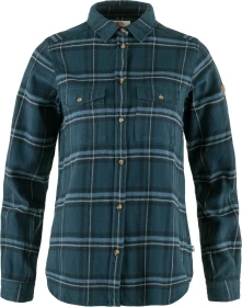 Fjällräven Övik Heavy Flannel Hemd langarm indigo blue/dark navy (Damen)
