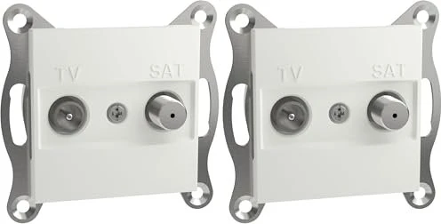 Schneider Electric TV-SAT Durchgangsdose Asfora weiß
