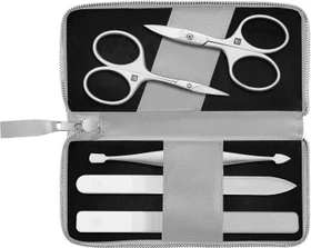 Zwilling Reißverschluss-Etui Maniküre/Pediküre-Set vegan 5-teilig grau