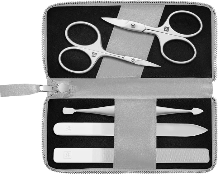Zwilling Reißverschluss-Etui Maniküre/Pediküre-Set vegan 5-teilig grau