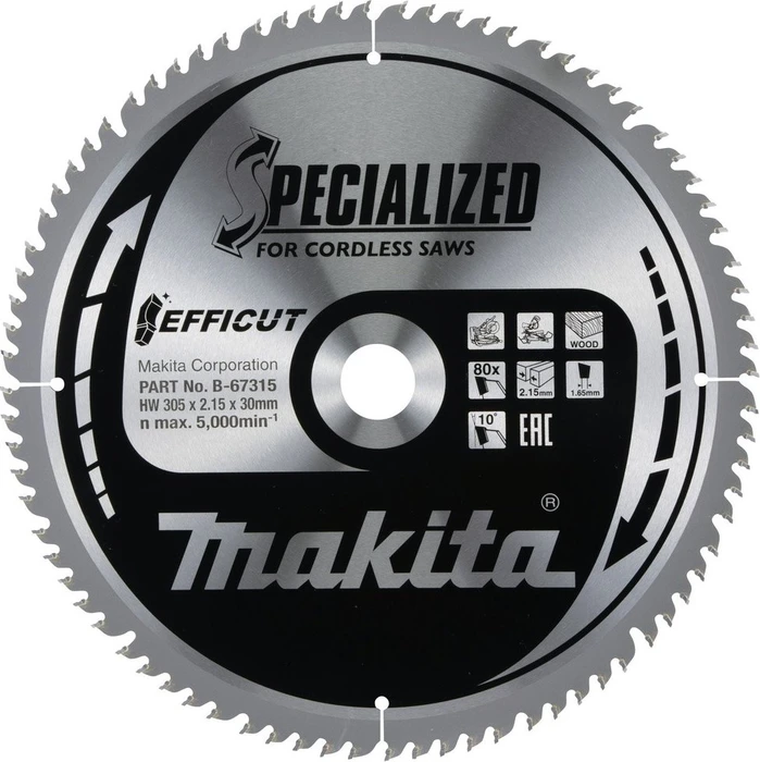 Makita Specialized Efficut Kreissägeblatt 80Z, 305x1.65x30mm, 1 Stück