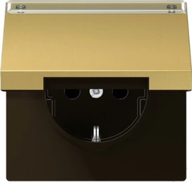 Jung Serie LS Steckdose 16A 250V, messing classic