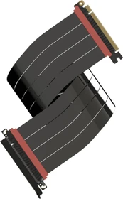 LinkUP AVA5 v2 Riser Kabel, gerade, PCIe 5.0, 600mm, schwarz/rosa