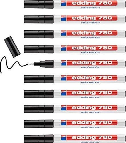 edding 780 Lackmarker schwarz, 10er-Pack