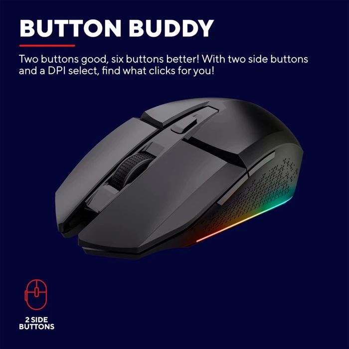 Trust Gaming GXT 112 Felox Wireless Gaming Mouse & Mauspad, schwarz, USB