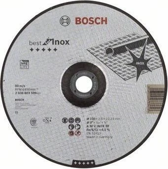 Bosch Professional A30VBF Best for Inox Trennscheibe, 230x2.5x22.23mm, 1 Stück