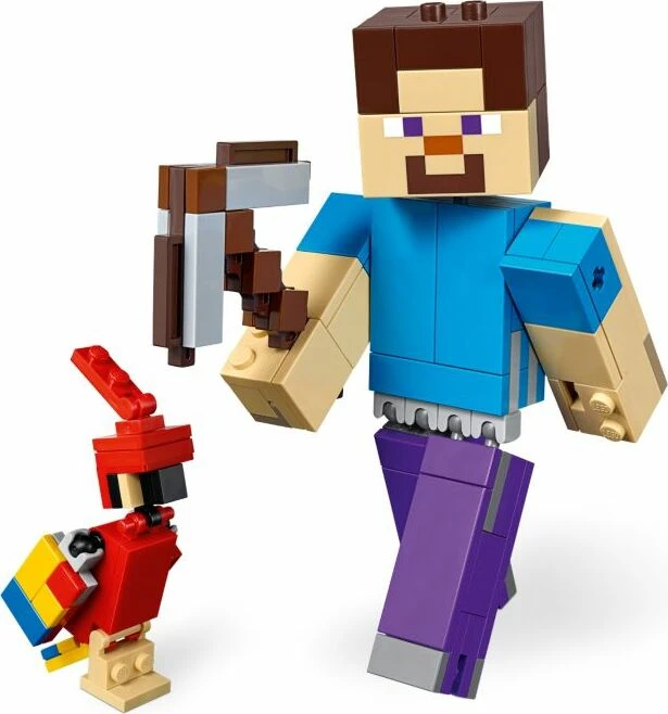 LEGO Minecraft - BigFig Steve mit Papagei