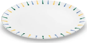 Gmundner Keramik Buntgeflammt Platte oval 33x26cm