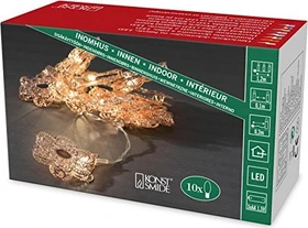 Konstsmide Dekolichterkette Metallblumen kupfer LED 10x warmweiß