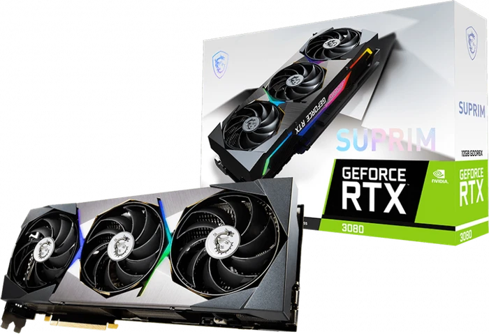 MSI GeForce RTX 3080 Suprim 12G LHR, 12GB GDDR6X, HDMI, 3x DP
