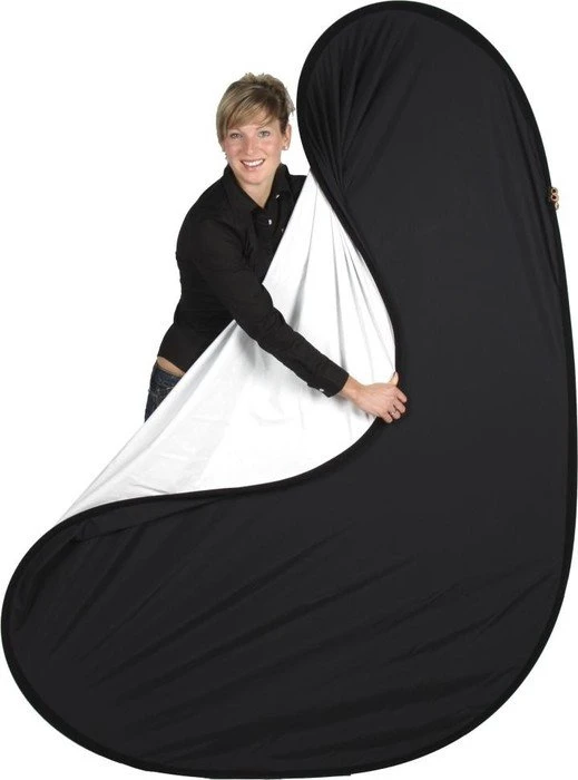 Walimex Pro 2in1 Falthintergrund schwarz/weiß 145x200