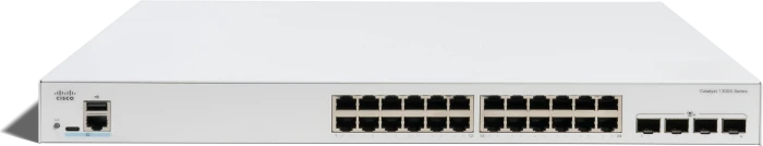 Cisco Catalyst 1300X Rackmount Gigabit Managed Switch, 24x RJ-45, 4x SFP28