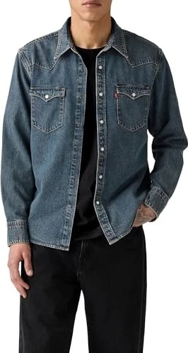 Levi's Barstow Standard Fit Western Hemd langarm freeport brown/weft/washed blue (Herren)