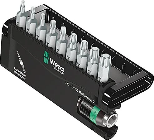 Wera Bit-Check 10 TX Universal 2 Torx Bitset inkl. Werkzeugbox, 10-tlg.