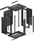 Lanberg 19" Wandschrank 15HE, hängend, Flat Pack, Glastür, IP20, RAL 9004, 450mm tief Vorschaubild