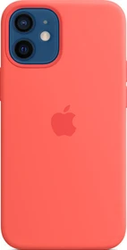 Apple Silikon Case mit MagSafe für iPhone 12 Mini zitruspink