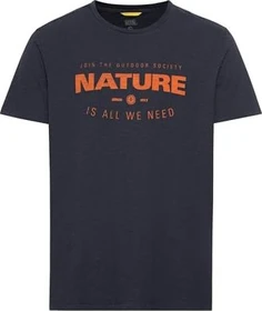 Camel Active Print aus nachhaltigem Organic Cotton T-Shirt kurzarm blau (Herren)