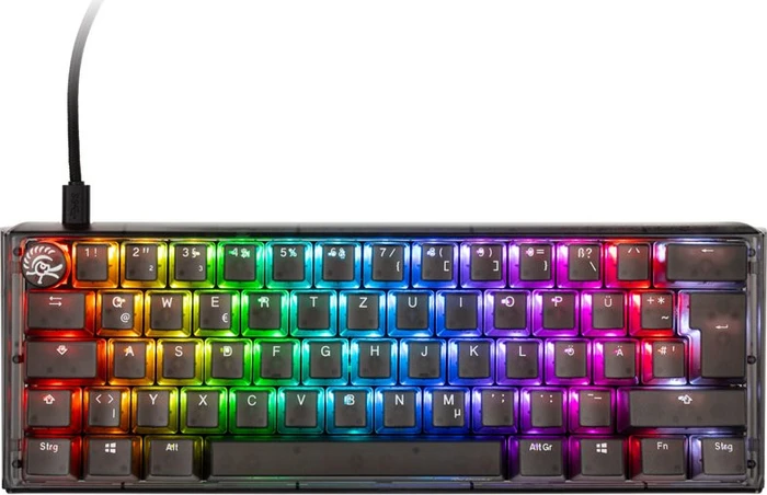 Ducky One 3 Mini PBT, LEDs RGB, Aura Black, MX RGB RED, USB, DE