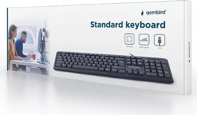 Gembird Standard Keyboard, schwarz, USB, RU