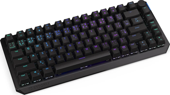 Endorfy Thock 75% Wireless, PBT, LEDs RGB, hot-swap, Black, Kailh Box BLACK, USB/Bluetooth, CZ