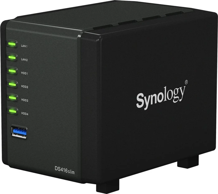 Synology DiskStation DS416slim 1.5TB, 512MB RAM, 2x RJ-45 1000Base-T, 2x USB-A 3.0