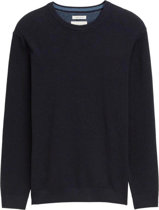 Tom Tailor Bio-Baumwolle Strickpullover knitted navy melange (Herren)