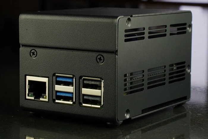 KKSB Gehäuse für Raspberry Pi 5, kompatibel mit Raspberry Pi DigiAMP+ HAT, schwarz