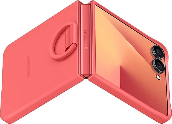 Samsung Silicone Ring Case für Galaxy Z Flip7 rot
