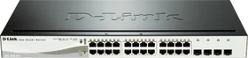 D-Link DGS-1210 Rackmount Gigabit Smart Switch, 24x RJ-45, 4x SFP, 193W PoE+ (DGS-1210-24P)
