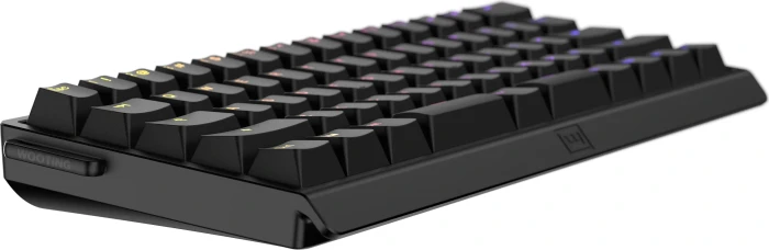 Wooting 60HE v2 Gaming Tastatur, Just Black, LEDs RGB, Lekker Tikken Medium, USB, US