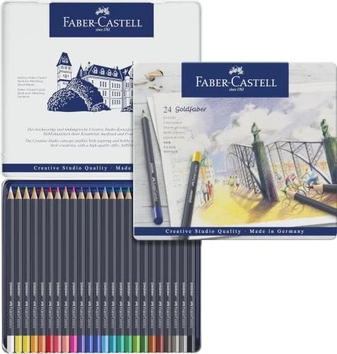 Faber-Castell Goldfaber Aqua Buntstift sortiert, Metalletui, 24er-Set