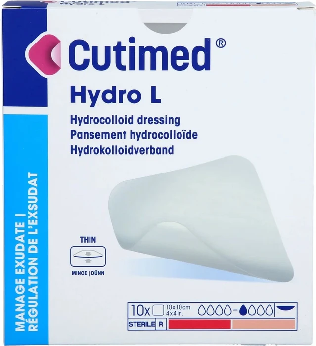 BSN medical Cutimed Hydro L Hydrokolloidverband, 10 x 10cm, 10 Stück